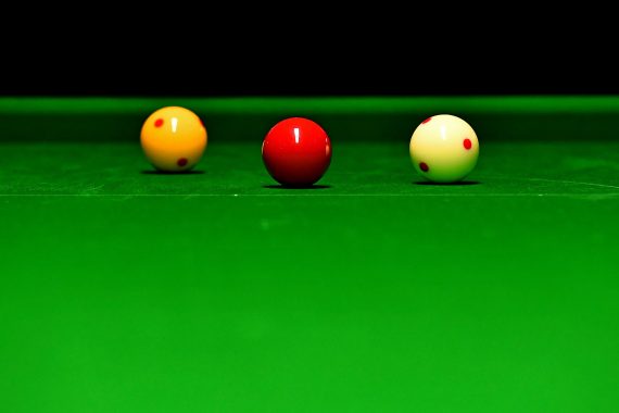 Three billiards balls